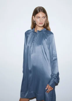 Store Midikjole Med Bindeband Kvinder Kjoler