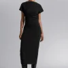 Cheap Midikjole Med Rynket Skulderdetalje Kvinder Kjoler