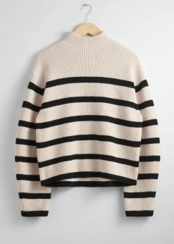 Cheap Mock Neck Merino Jumper Kvinder Strik