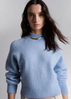 Cheap Mock Neck Uld Jumper Kvinder Strik