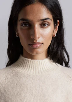 Hot Mock Neck Uld Jumper Kvinder Strik