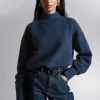 Shop Mock-Neck Sweater Kvinder Denim