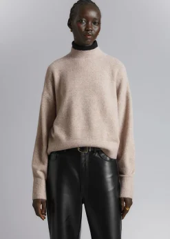 Shop Mock-Neck Sweater Kvinder Strik