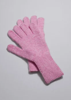 New Mohair Wool Blend Handsker Kvinder Matchende Sæt