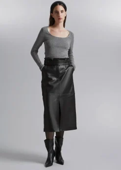 New Monteret Scoop-Neck Top Kvinder Toppe