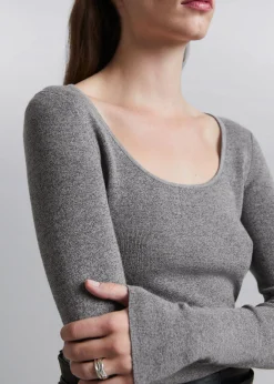 New Monteret Scoop-Neck Top Kvinder Toppe