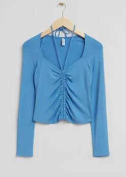 Sale Monteret Top Med Snoring I Halsen Kvinder Toppe