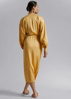 New Omslagskjole Med V-Hals Kvinder Kjoler