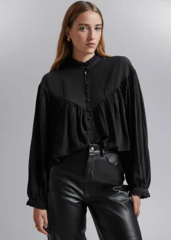 Best Sale Oversized Flaesebluse Kvinder Bluser Og Skjorter