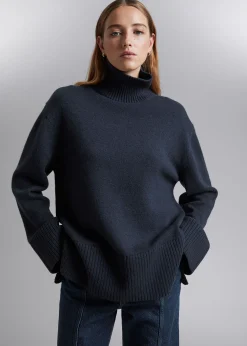 New Oversized Rullekrave Merino Troje Kvinder Strik