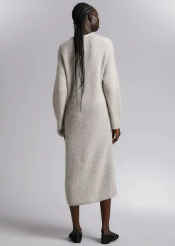 Discount Oversized Strik Midikjole Kvinder Kjoler