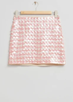 Cheap Pailletnederdel Med Hoj Talje Kvinder Nederdele