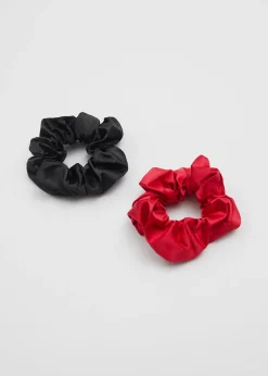 Sale 2-Pak Satin Scrunchies Kvinder Hårtilbehør