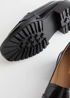 Hot Penny Loafers I Laeder Med Haele Kvinder Lejligheder