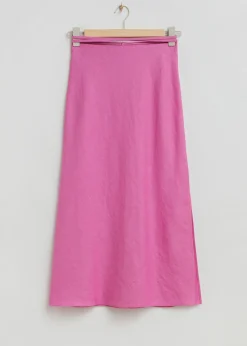 Hot Remdetaljer Midi-Nederdel I Hor Kvinder Nederdele