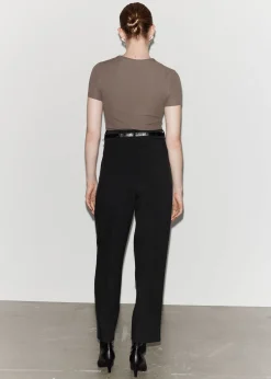 Best Sale Ribbet Cropped T-Shirt Kvinder Toppe