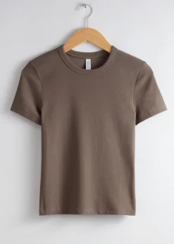 Best Sale Ribbet Cropped T-Shirt Kvinder Toppe