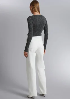 Best Ribbet Glitter Top Kvinder Toppe