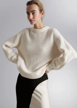 Online Ribbet Striktroje Kvinder Strik