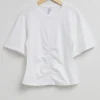 Best Ruched T-Shirt Med Rund Hals Kvinder Toppe
