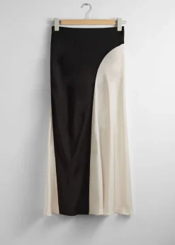 Best Satin Midi Nederdel Kvinder Nederdele