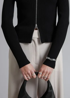 Online Slank Cardigan Med Lynlas Kvinder Strik