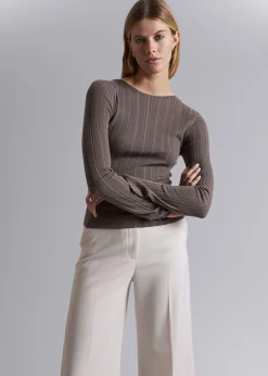 Outlet Slank Merino Top Kvinder Toppe