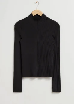 Flash Sale Slank Mock-Neck Top Kvinder Toppe