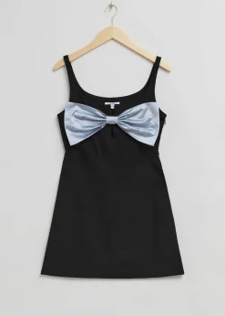 New Stor Slojfedetaljeret Minikjole Kvinder Kjoler