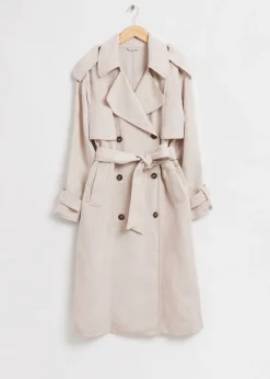 Cheap Storm Flap Trench Coat Af Hor Kvinder Frakker & Jakker