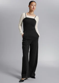 Best Strappy Denim Jumpsuit Kvinder Denim