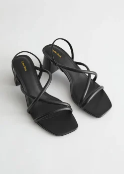 Store Strappy Sandaler Med Blokhael Kvinder Sandaler Med Hael