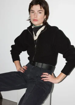 Cheap Strikket Cardigan Med Lynlas Kvinder Strik