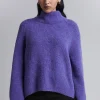 Best Strikket Mock Neck Jumper Kvinder Strik