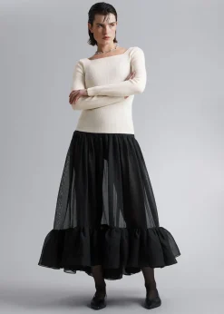 Shop Strikket Top Med Firkantet Hals Kvinder Strik