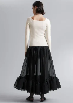 Shop Strikket Top Med Firkantet Hals Kvinder Strik