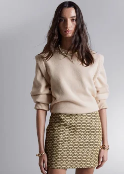 Store Tekstureret Mini-Nederdel Kvinder Nederdele