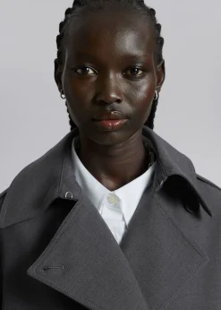 Cheap Trenchcoat Med Baelte Kvinder Frakker & Jakker