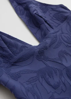 Outlet Tulip Textured V-Cut Badedragt Kvinder Badetøj