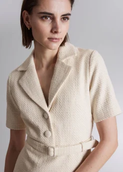 Shop Tweed Minikjole Med Baelte Kvinder Kjoler