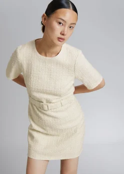 Shop Tweed Minikjole Med Baelte Kvinder Kjoler