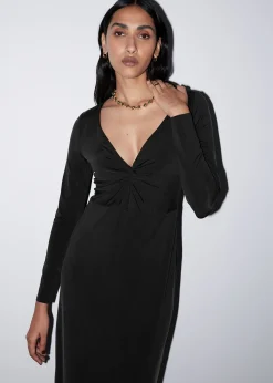 Shop Twist-Detaljeret Midikjole Kvinder Kjoler