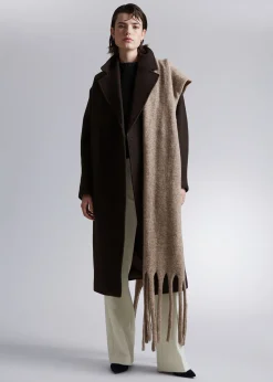 Cheap Voluminos Uldfrakke Med Baelte Kvinder Frakker & Jakker