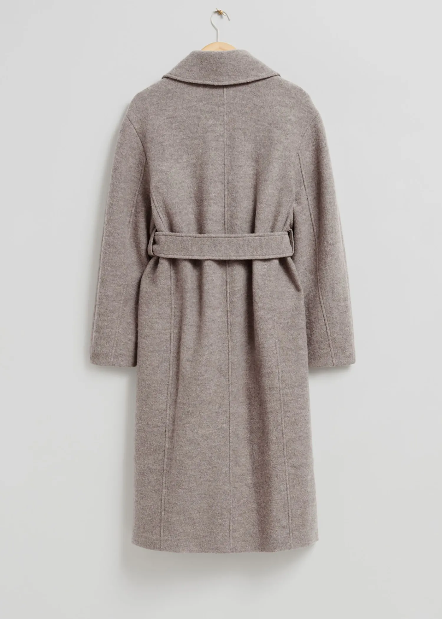 Cheap Voluminos Uldfrakke Med Baelte Kvinder Frakker & Jakker