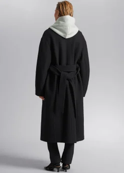 Best Voluminos Uldfrakke Med Baelte Kvinder Frakker & Jakker