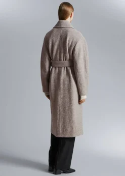 Cheap Voluminos Uldfrakke Med Baelte Kvinder Frakker & Jakker