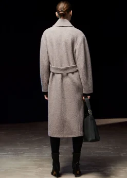 Cheap Voluminos Uldfrakke Med Baelte Kvinder Frakker & Jakker