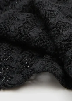 Fashion Aben Tie-Back Pointelle Strikkjole Kvinder Kjoler