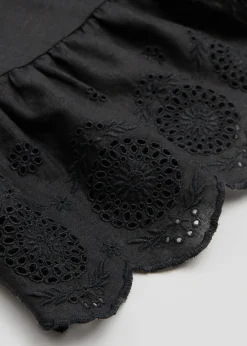 Best Sale Aermelos Broderie Anglaise Top Kvinder Toppe