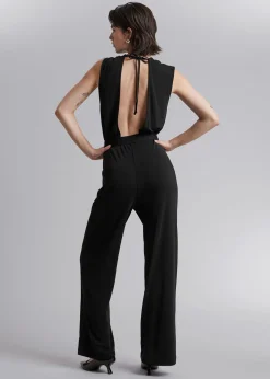Best Aermelos Jumpsuit Med Aben Ryg Kvinder Jumpsuits